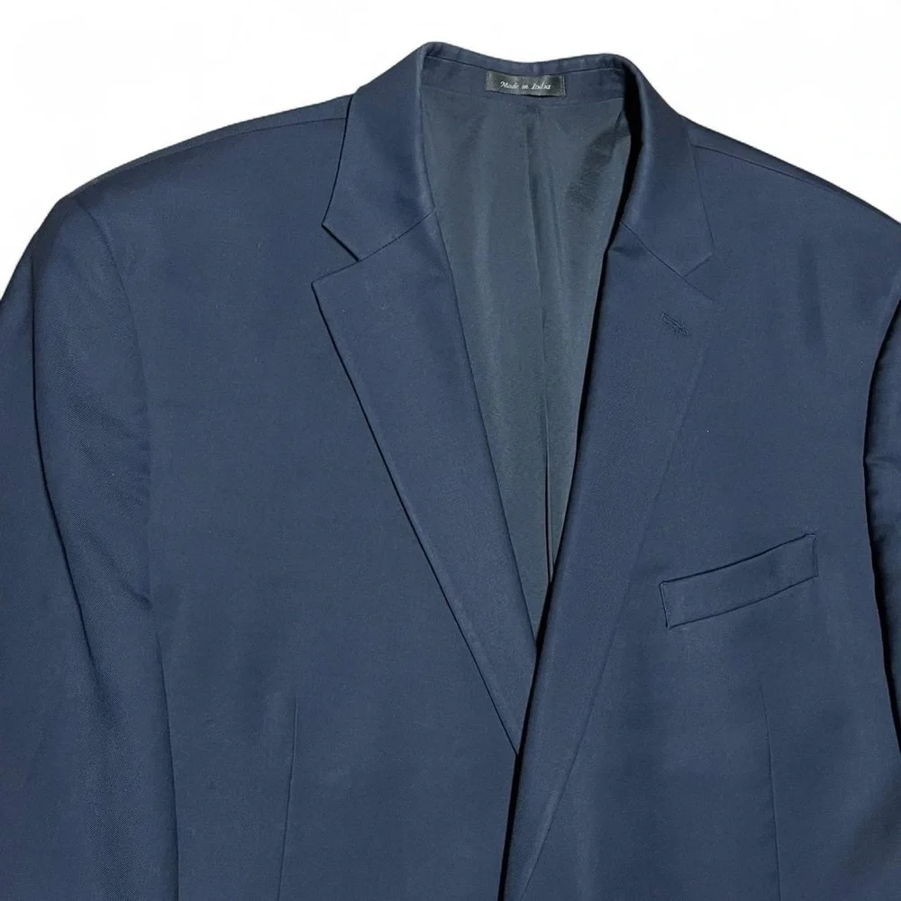 Lauren Ralph Lauren Blazer Sport Coat Mens 50L Navy Wool Gold Button Vented